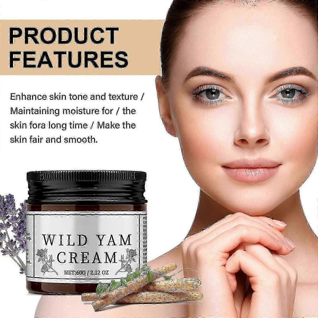 2025 3Pcs Organic Wild Yam Cream Natural Wild Yam Cream for Hormone Balance, Firming Anti-Aging Moisturizing Cream
