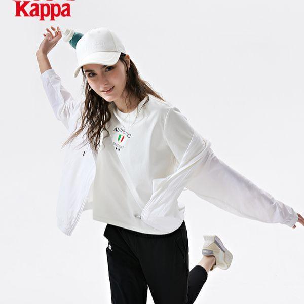 Kappa Air Conditioning Shirt, Women's Summer Hooded Breathable Cardigan, Outdoor Skin Jacket