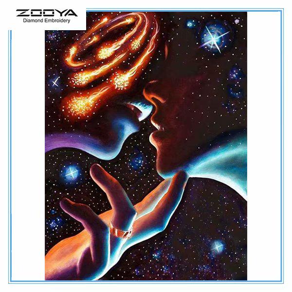

ZOOYA DIY Полный Круглый Алмазная картина Вышивка Алмазная мозаика Пара Вышивка крестом Домашний декор