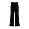 Women's High Waist Fleece-Lined Micro Flare Pants - Slim Fit, Elastic, Casual, and Versatile for Autumn and Winter.