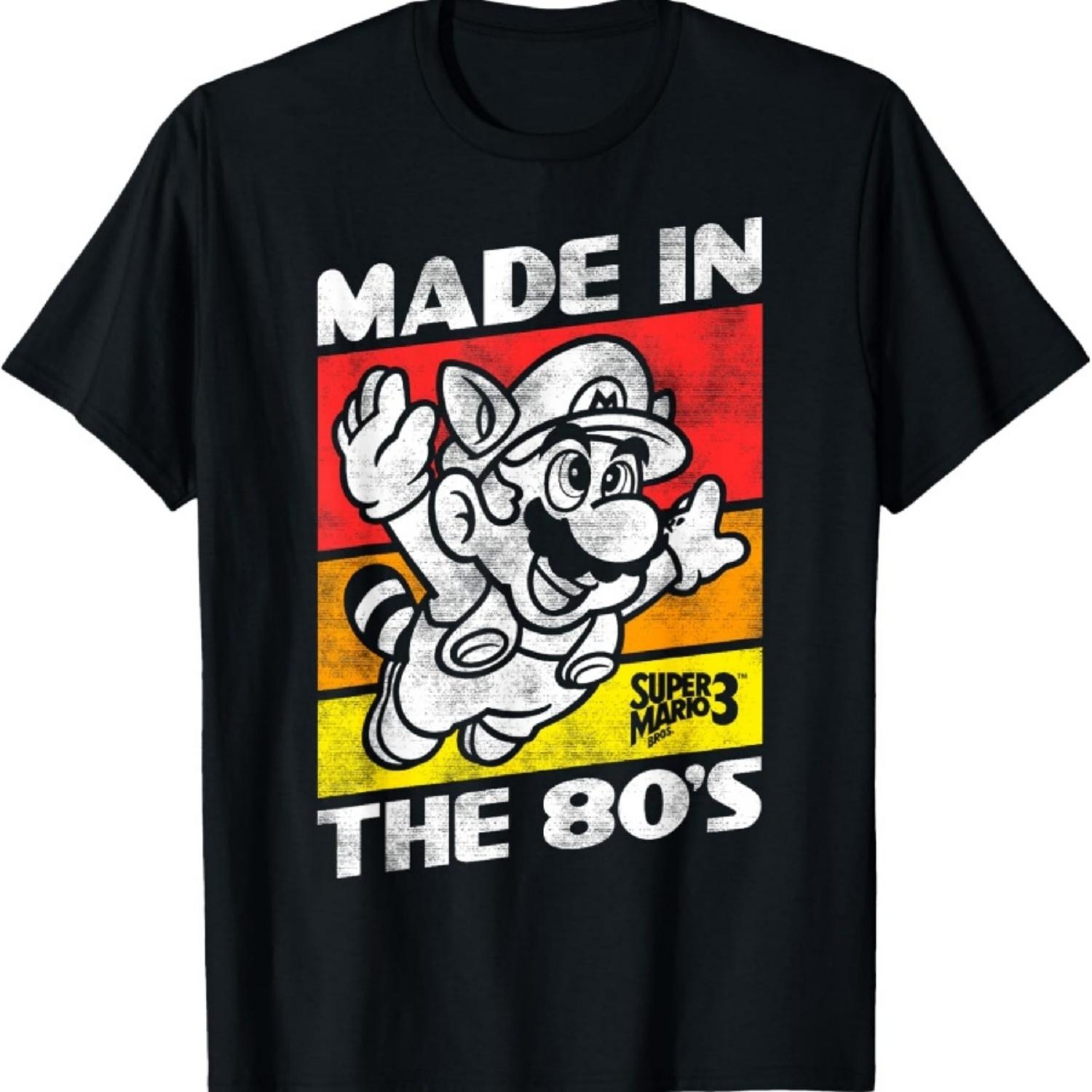 Nintendo Super Mario 3 Made In The 80 s Retro T-Shirt T-Shirt S