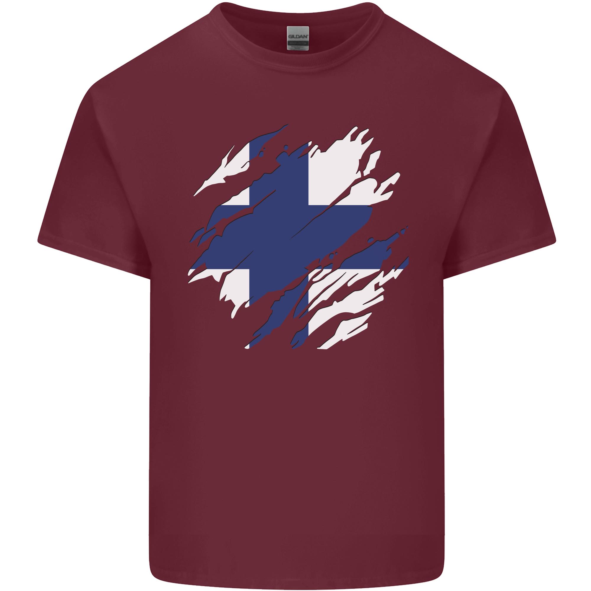Torn Finland Flag Finnish Day Football Unisexs Light Cotton TShirt S