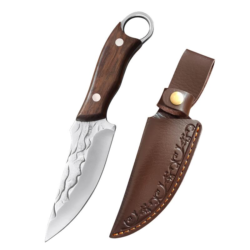 

Кухонный нож из нержавеющей стали, мясницкий нож ручной работы, кованый нож для обвалки, нож повара для дома, деревянная ручка, мясницкий нож