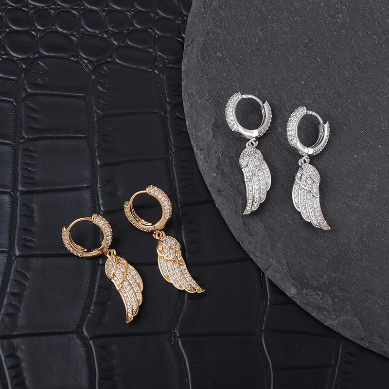 New Feather Wing Three-dimensional Earrings with Symmetrical and Agile Wing Earrings