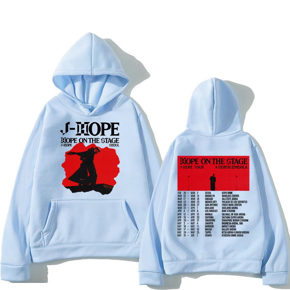 Kpop J-Hope Nové mikiny J-Hope Hope on The Stage Tour 2025 Mikiny Unisex Ležérní oblečení Hip Hopová móda Estetický pulovr