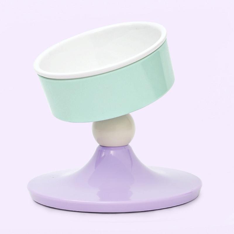 Elevated Cats Food Dish Adjusting Angled Ceramic Pet Bowl AntiSlip Design Food Feeders Bowl For Small Breeds Cats Indoor