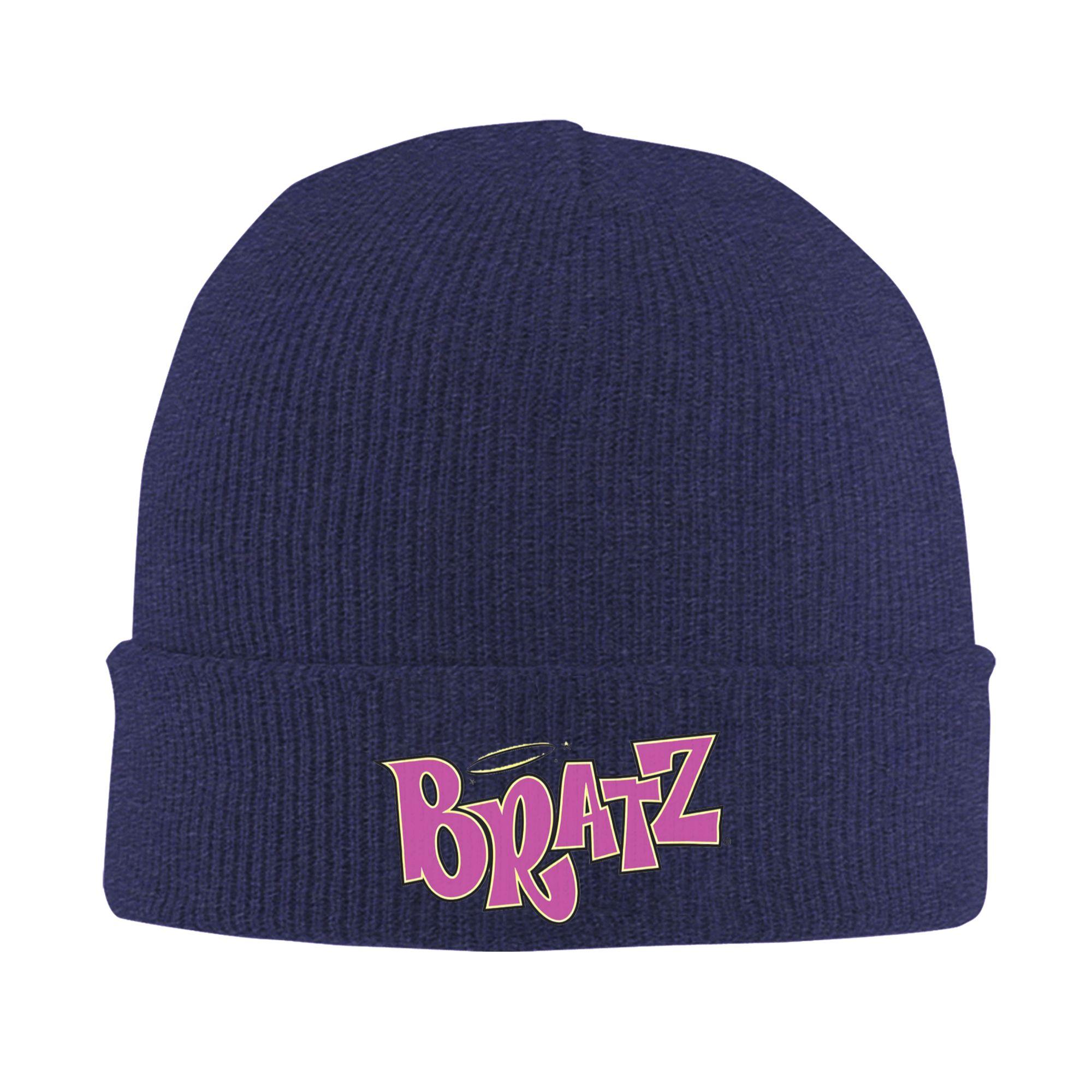 

bratz logo Warm Knitted Cap Winter Knit Bonnet Hat Skullies Beanies Hip Hop Caps for Unisex One Size