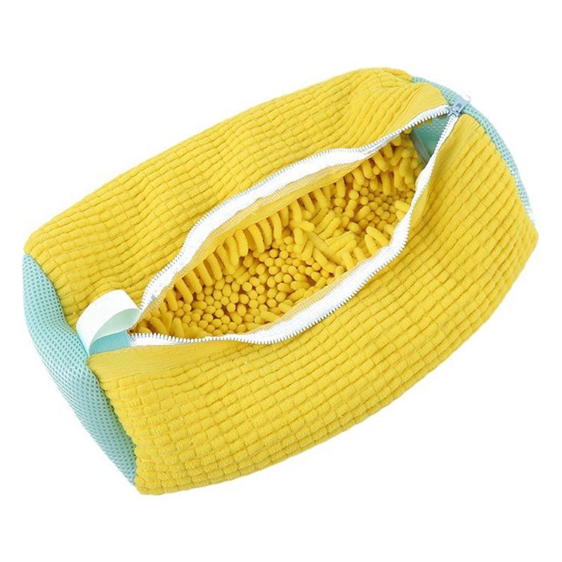 Shoe Washing Bag Washing Machine Laundry Bags Microfiber Closure Shoes Cleaning Bag Shoes Laundry Net Fluffy Fibers Sneaker