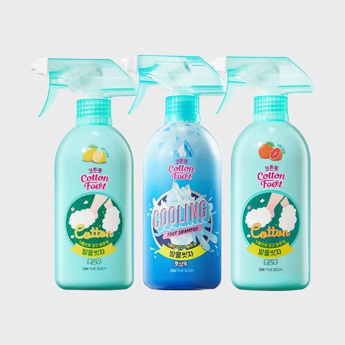 ON THE BODY _Cotton Foot Wash Foot Shampoo 385ml X 3 (Grapefruit/Lemon/Cooling) Choose 1