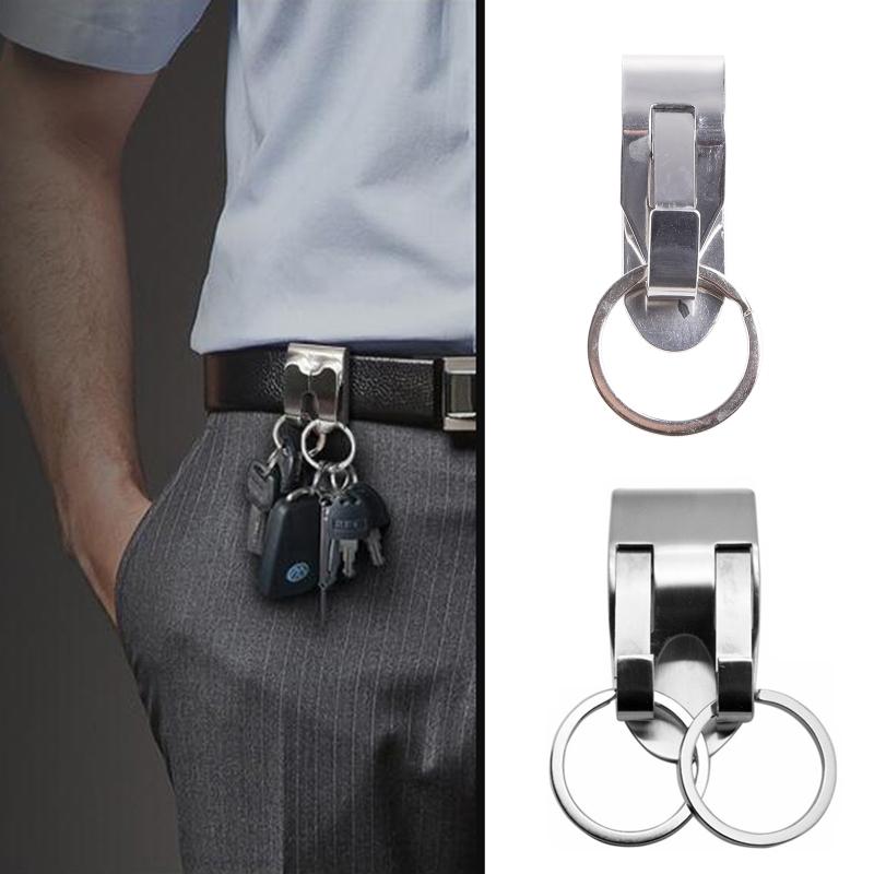 Stainless Steel Waist Hook Hanging Car Key Buckle Key Clip Belt Hook Buckle Outdoor Buckle Keychain Bag Strap Tools