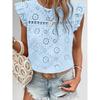 JPNTKY Women's Fashion Casual Solid Color Print Sleeveless O-Neck  Blouses & Shirts