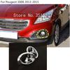 Car Styling Cover ABS Chrome Lamp Front Head Fog Light Trim Frame Hoods Stick Part For Peugeot 3008 2013 2014 2015 2016
