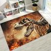 Ancient Creatures Dinosaur Ammonite Fossil Art Rug for Bedroom Living Room Sofa Home Doormat Decor,Large Kids Non-slip Floor Mat