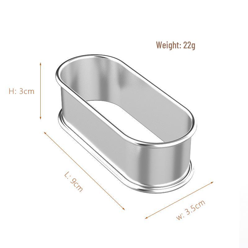 Double-Rimmed Stainless Steel Oval Cake, Meat Pie, and Mousse Mold серебряный