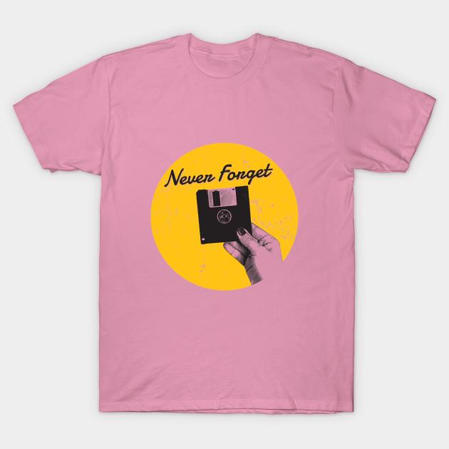 T Shirt Women Funny Joke Never Forget Floppy Disc Cool Graphic Harajuku Print Kawaii Tshirt Summer Short Sleeve Female T-Shirt Top Tee