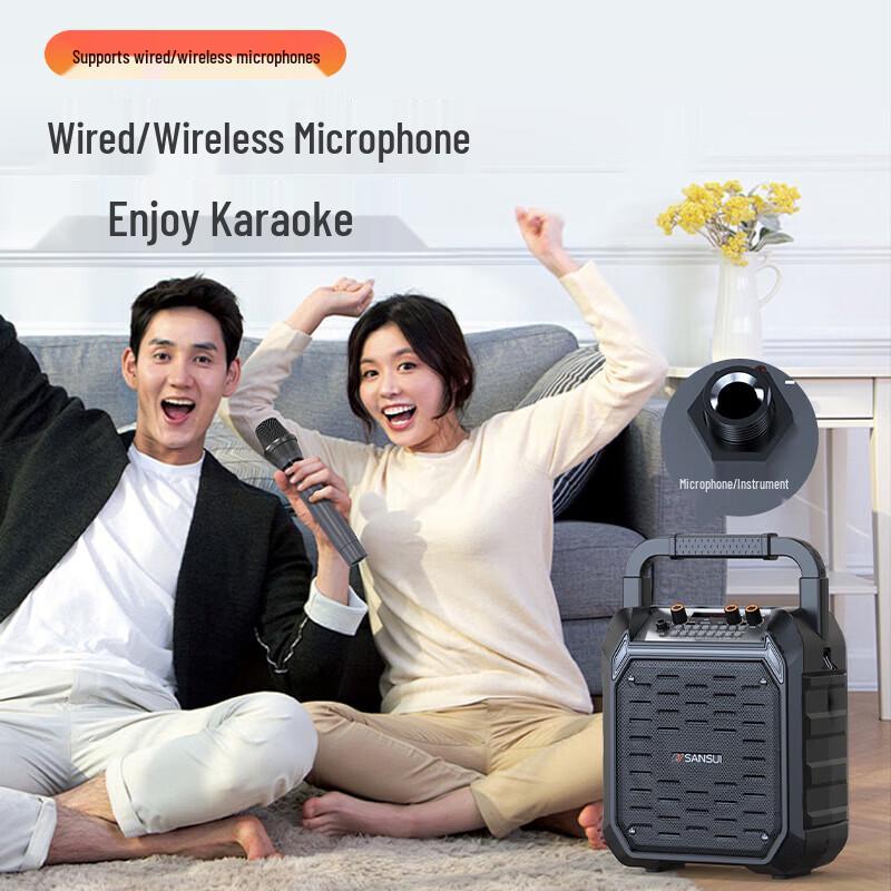 SANSUI G50 Portable Karaoke Speaker CN plug (adapter included)