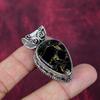 Copper Black Tourmaline Handmade Gemstone Pendant, 925 Solid Sterling Silver Pendant Antique Jewelry, For Engagement Gift