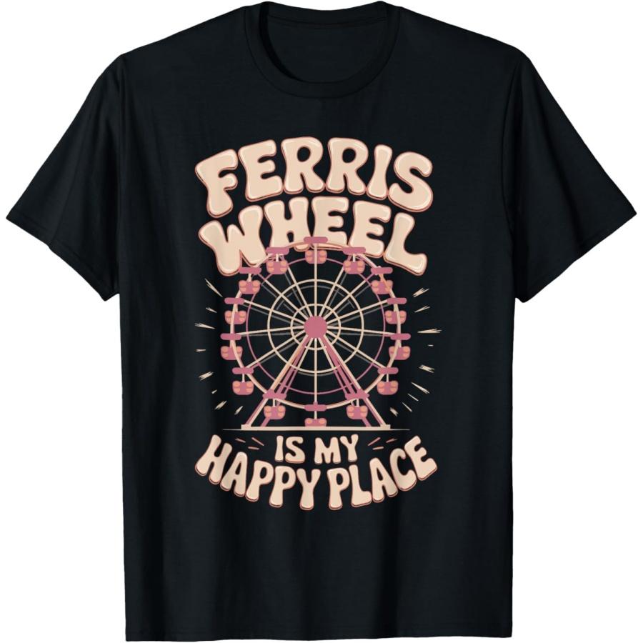 Ferris Wheel Place Carousel Country Fair Carnival Fair T-Shirt XXXXXL чёрный