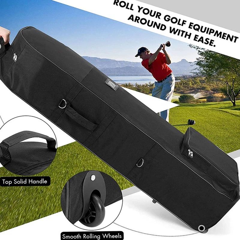 1Pcs Practical Durable 600D Golf Club Bags Storage Pouch Soft Golf Travel Bags With Wheels Large Capacity Aviation Bag