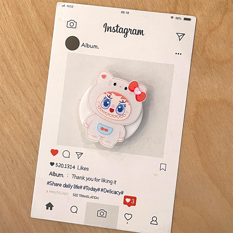 Phone Airbag Holder: New Ins Style, Cute, Foldable, Retractable, Compatible with Apple, Huawei, Xiaomi Desktop