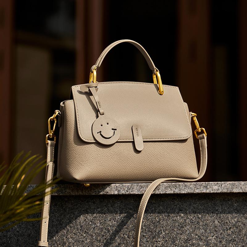 Mrs. Qiao High-End Bag for Women 2025 New Genuine Leather Handbag Women's Crossbody Bag Mom Bag Fashion Women's Bag