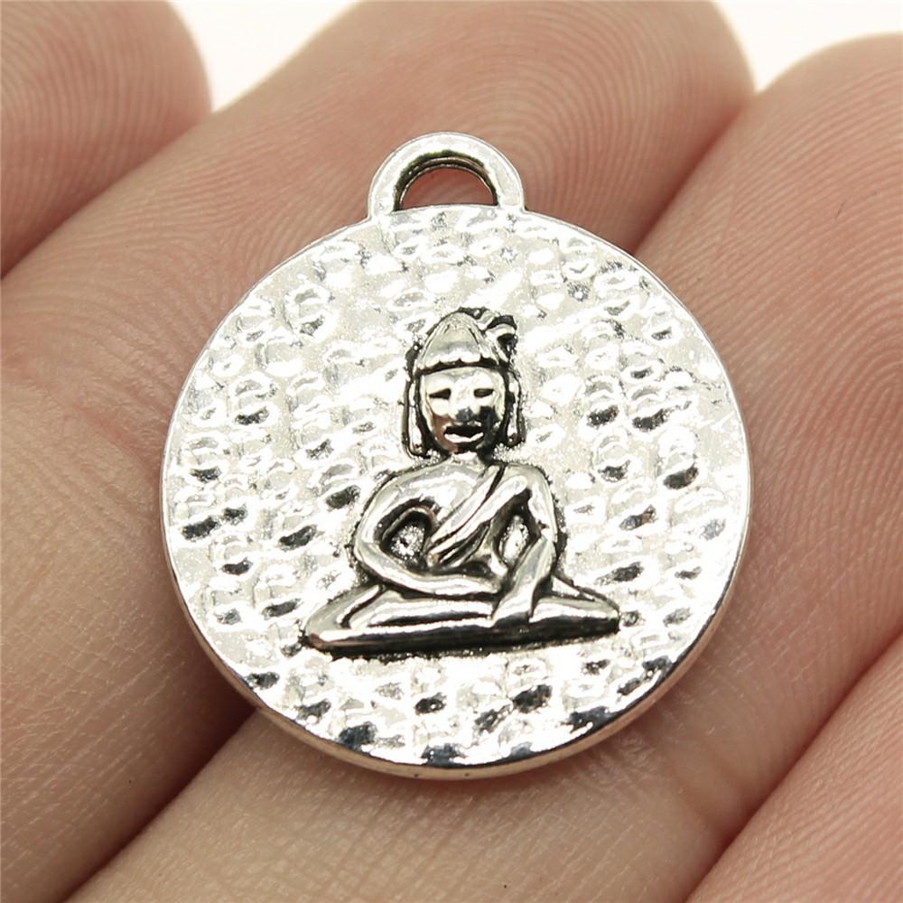 10pcs Charms Buddha Antique Silver Color Buddha Statue Pendant Charms Buddhism Buddha Charms For Jewelry Making