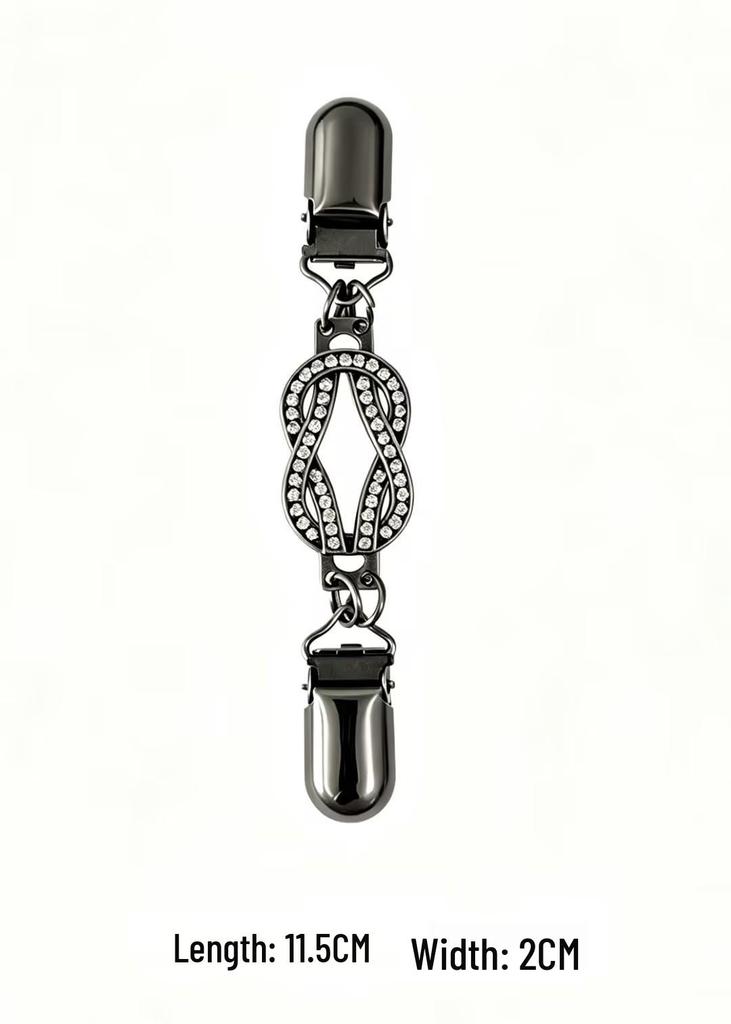 Retro Shawl Clip: European-American Sweater and Scarf Brooch with Diamond Accent - Anti-Exposure Alloy Accessory