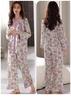 2026 Women's Milk Silk Pajamas Set: V-Neck Cardigan, Long Sleeve, Long Pants, Thin Polka Dot Print for Spring and Autumn