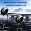 25W Magnetic Car Phone Holder with Wireless Charging and Suction Cup Mount