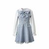 Heart Pearl Tweed Blue Size Yumetenbo Dress, Gray, L, Oshikatsu, Mass-Produced,