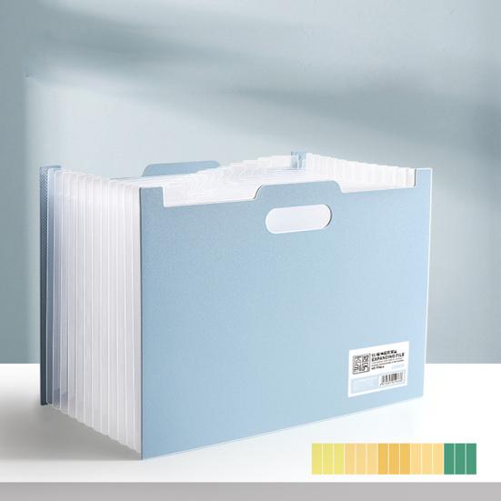 Akkordeon-Dateiordner, erweiterbarer vertikaler Datei-Organizer, 13 Taschen, Ordner mit farbigen
