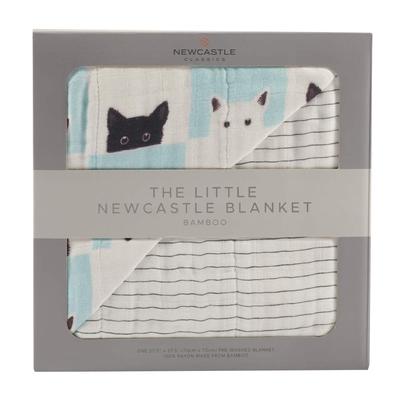 Newcastle Classics Petite Couverture Mousseline de Bambou Véritable Pare-Soleil Rafraîchissant Mesures Lit Peek A Boo Chats Crayon Rayure 70 cm x 70 cm [Produit Japonais] &