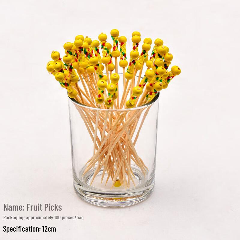 DeRuiEn Bamboo Decorative Fruit Picks (400 Count)