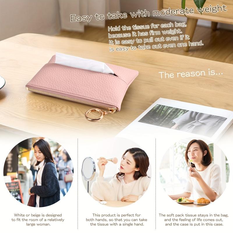 Tissue Bag PU Leather Napkin Holder Papers Box Home Office Living Room Container Dustproof Storage Table Decoration