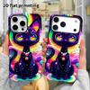Phone Case: 2D Flat Design Suitable for iPhone 18, 17, 16, 15, 14, 13 Pro Film Protective Case, Couple Style, Magic Black Cat, Christmas and Halloween