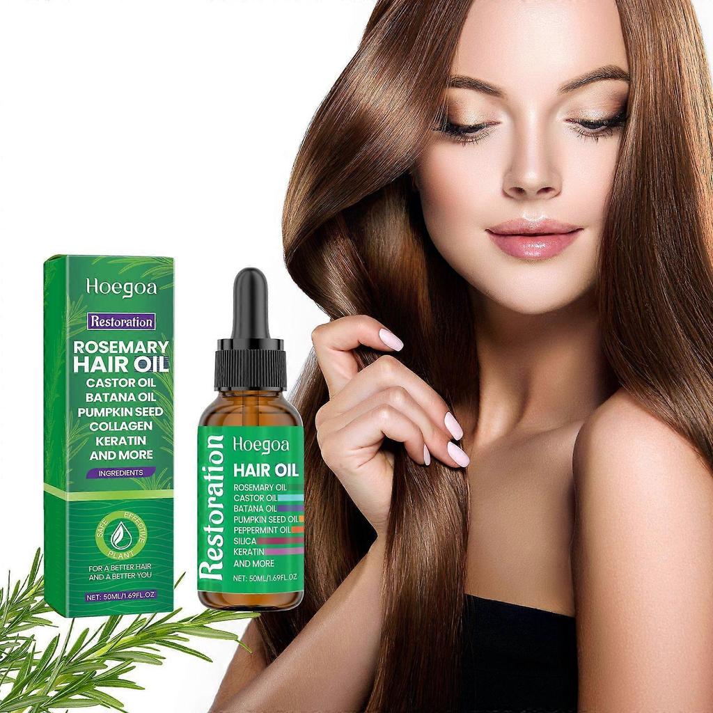Hoegoa Rosemary Hair Care Essential Oil Nourishes, Strengthens And Moisturizes Hair