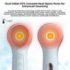 Waterproof Silicone Facial Cleanser Ultrasonic Heated Facial Brush Face Scrubber  Household Use