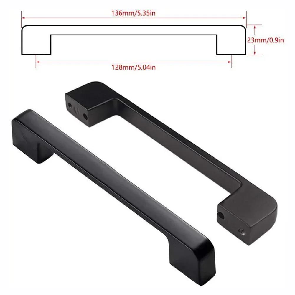 10pcs Cabinet Handles Wardrobe Door Pulls Kitchen Cupboard Pulls Drawer Knobs Aluminum Alloy Black Furniture Handle Hardware