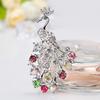 Women Elegant Peacock Brooches Fashion Shimmer Breastpin for Wedding Party