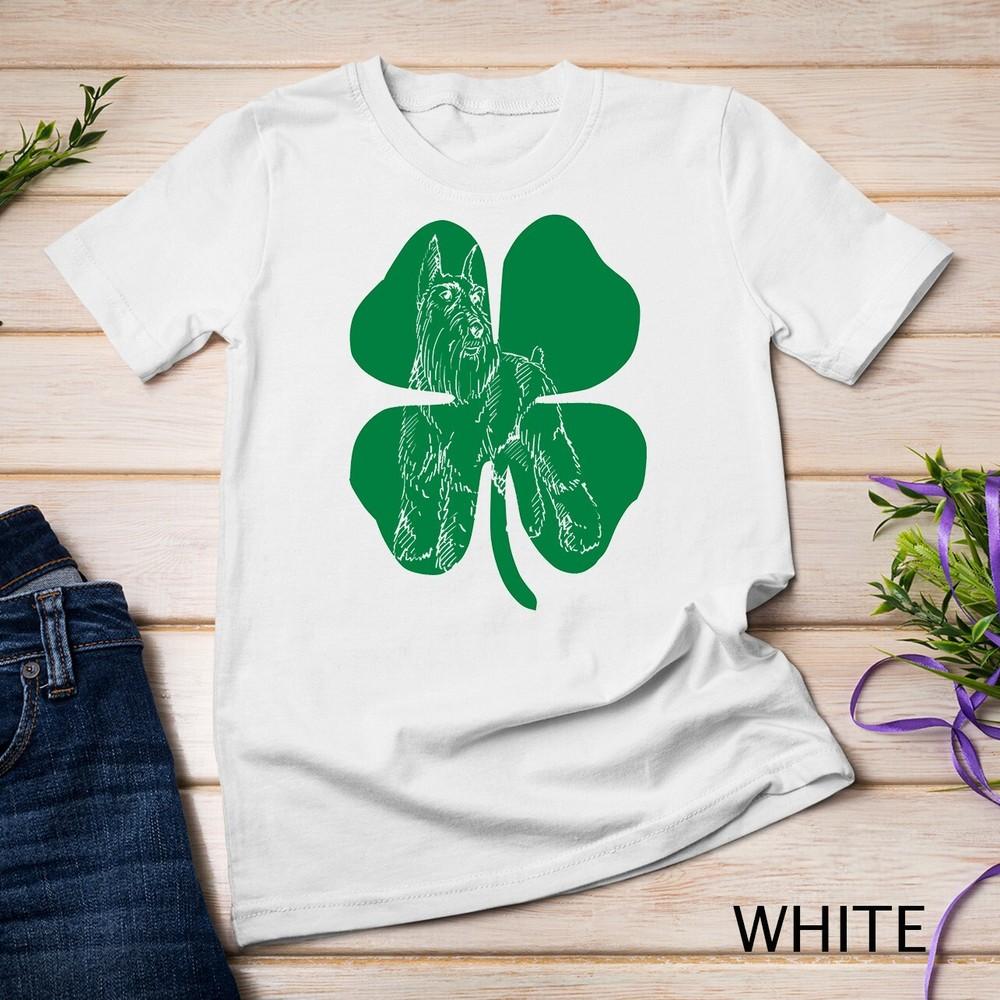 Miniature Schnauzer Green Shamrock Saint Patrick's Day Unisex T-shirt