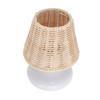 Rattan Nachttischlampe Vintage   Bambusoideae Gewebte Beistelltischlampe für Schlafzimmer Wohnzimmer
