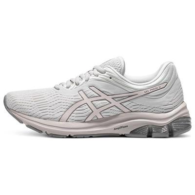 Gel-Pulse 11 Stoff Synthetisches Leder Low-Top Laufschuhe Damen Sneaker Grau Pink 1012B138-022