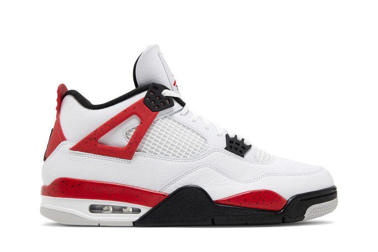 Men's Sneakers Nike Jordan 4 Retro Red Cement White/Fire Red/Black/Neutral Grey