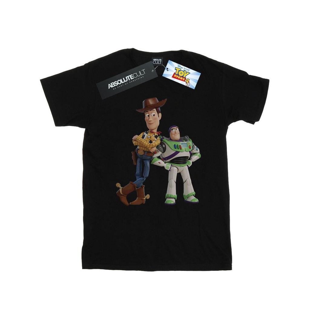Toy Story Boys Buzz Lightyear & Woody Standing Cotton T-Shirt
