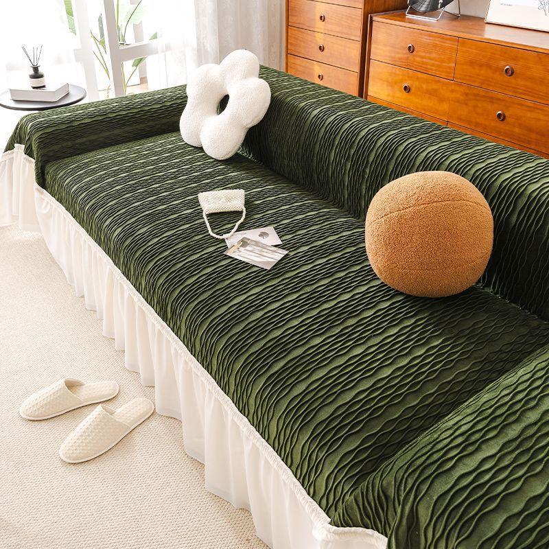 

Обнаженный трехмерный голландский бархатный легкий роскошный диван-полотенце, цельный ленивый диванный чехол в кремовом стиле, простой диванный чехол, одеяло 180*130cm