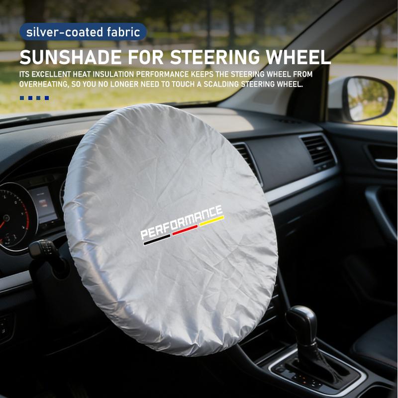 Car Steering Wheel Sun Shade Cover Silver Coated Cloth Heat Protection For BMW Performance M2 M3 M4 X1 X3 X4 X5 E87 X7 E91 G20