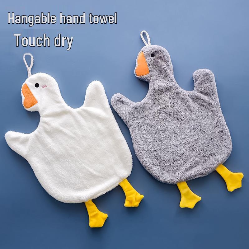 Thickened Absorbent Cartoon Duck & Goose Kitchen Hand Towel