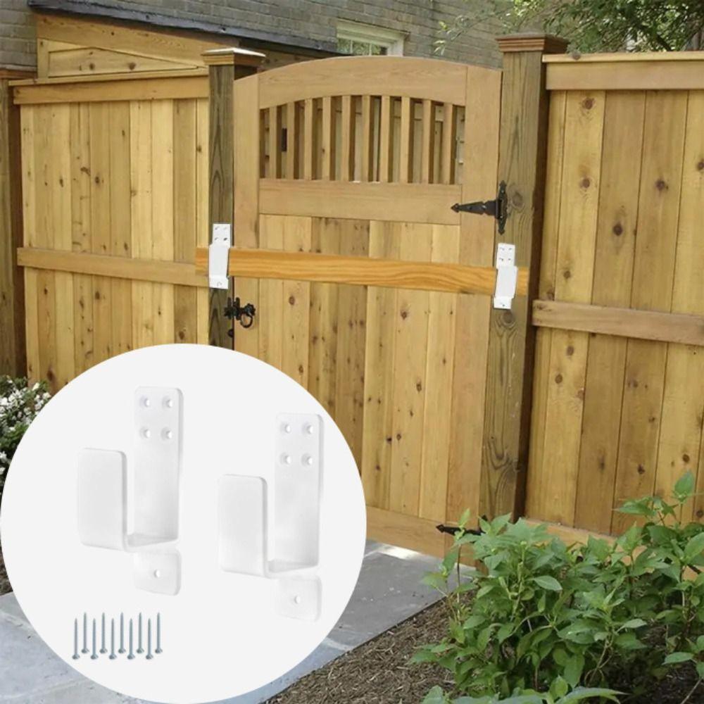 Upgraded Door Barricade Brackets Heavy Duty U-Shaped Bar Holders Gate Security