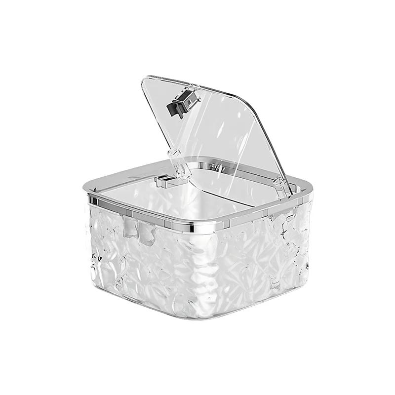 Aufbewahrungsbox für Haaraccessoires Klare Haargummi-Aufbewahrung Haustier-Aufbewahrungsbehälter mit Deckel Organizer für Haarband Schleifen Haarspange