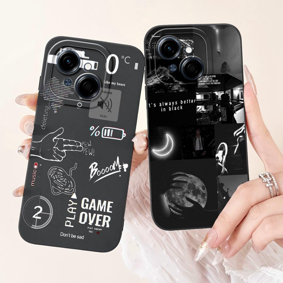 Fashion Back Cover For Tecno Spark GO 2025 Phone Coques Marble Avocado Moon Night Gothic Back Covers For Spark GO 1 Pop 9 Case